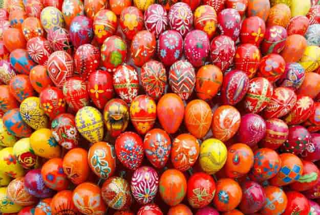 Eastern style easter food decoration