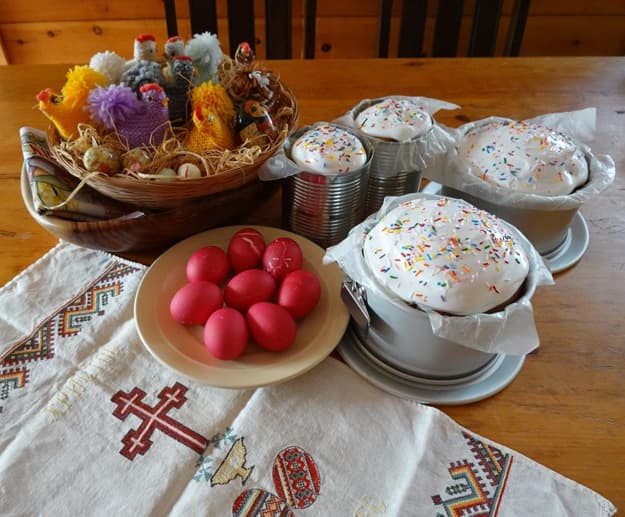 Eastern style easter food decoration