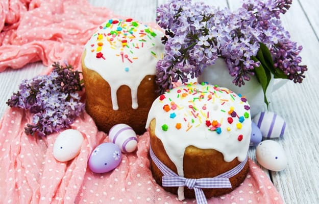 Eastern style easter food decoration