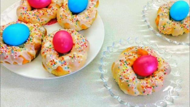 Eastern style easter food decoration