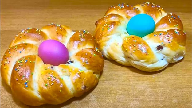 Eastern style easter food decoration