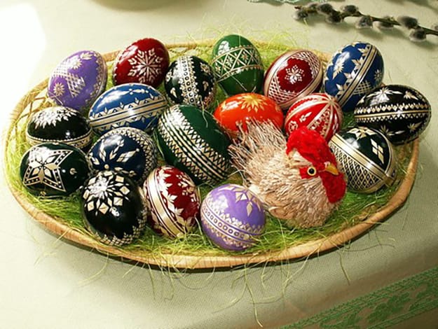 Eastern style easter food decoration
