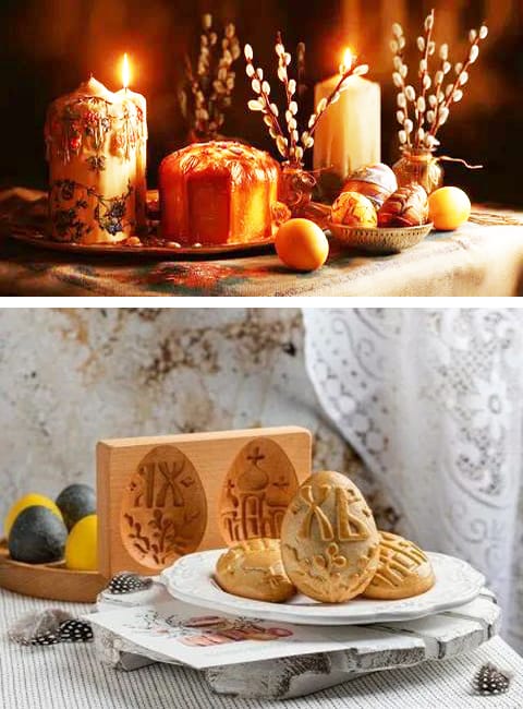Eastern style easter food decoration