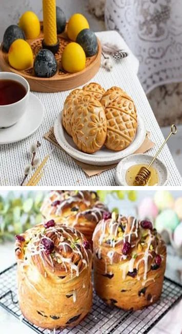 Eastern style easter food decoration