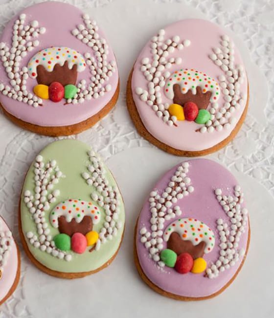 Eastern style easter food decoration