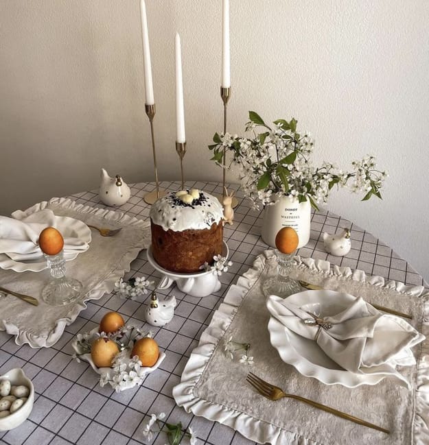 Eastern style easter food decoration
