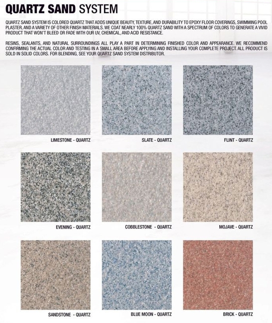 quartz covering materials various colors