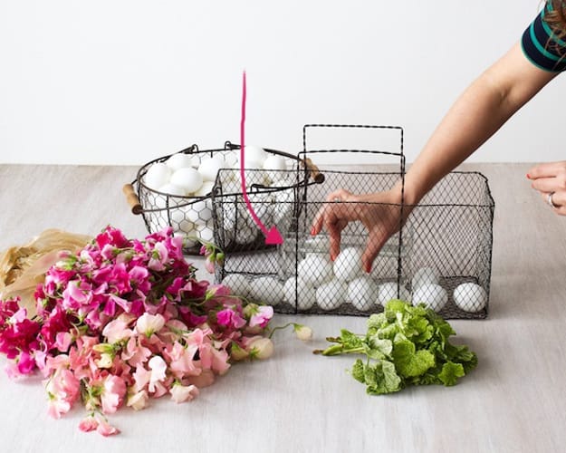 how to make egg flower arrangement