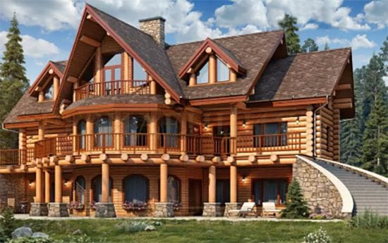 classic log house