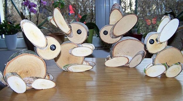 easter bunnies wood crafts