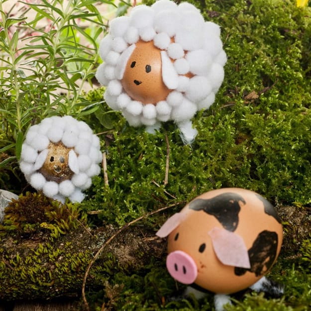 how to make decorations egg animals