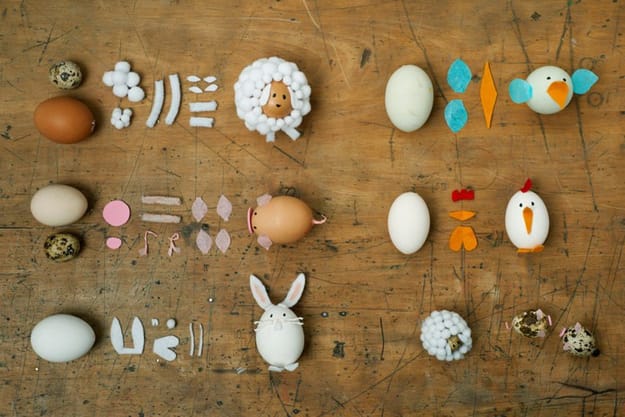 how to make decorations egg animals
